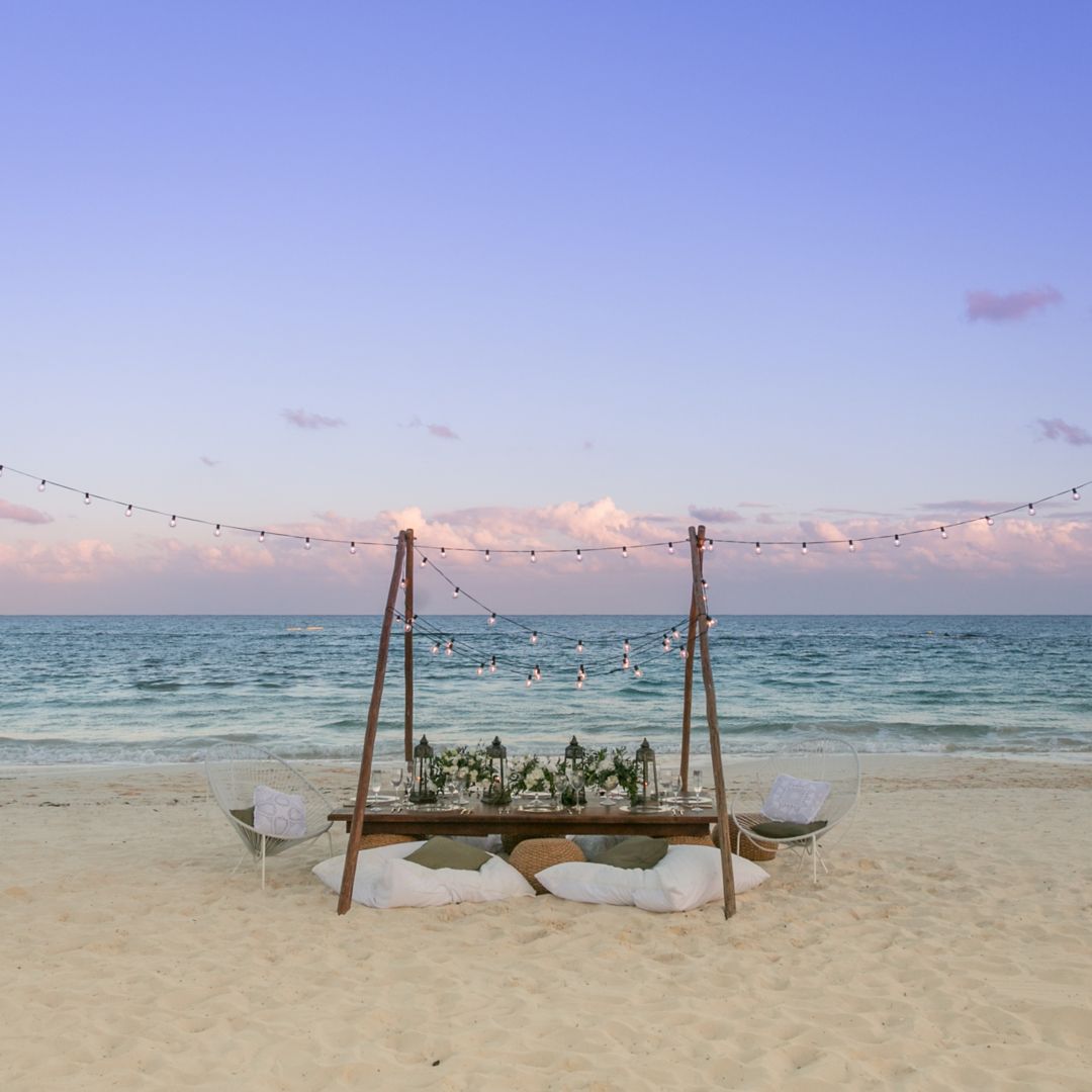 Deslumbrante ambientação à beira-mar em La Palapa do Aquí Me Quedo